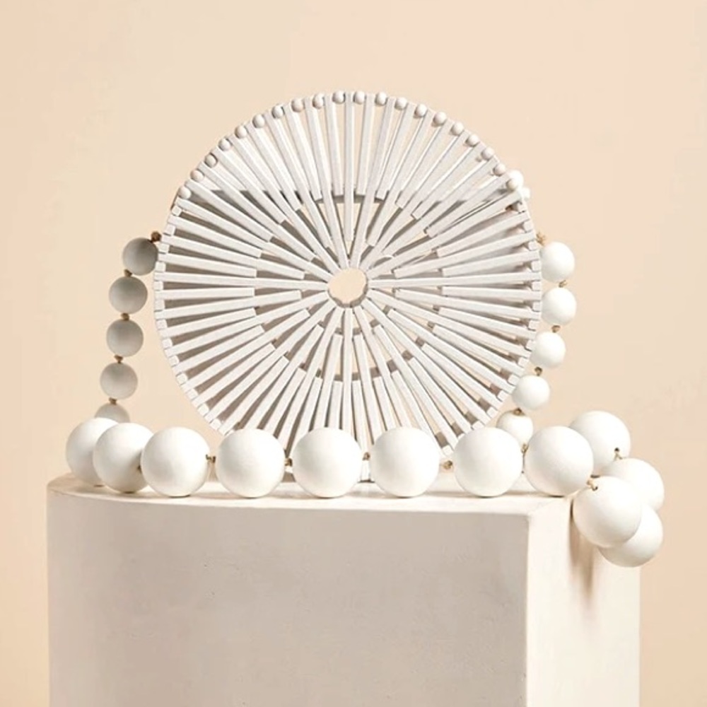 COPY - Cult Gaia bamboo beadwork bag